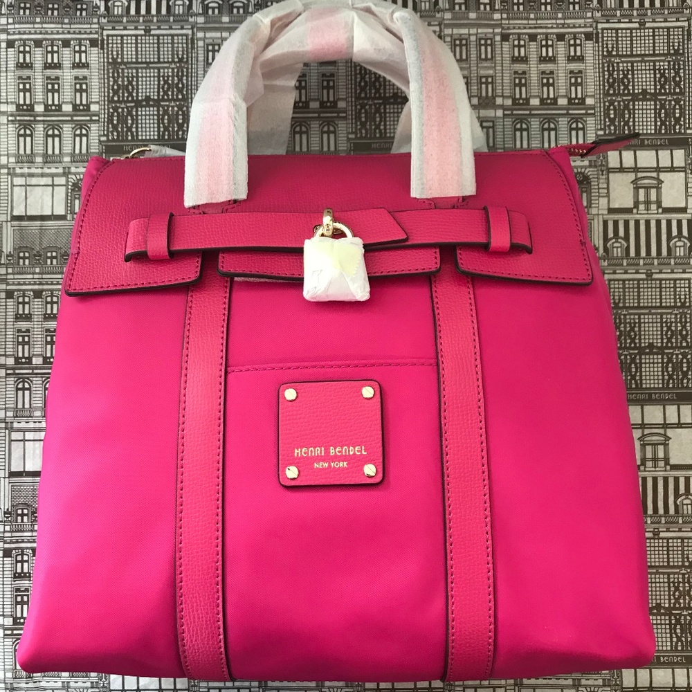 Henri Bendel Jestsetter Backpack Mini Peacock Pink - Picture 1 of 8